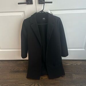 Zara soft black lapel jacket